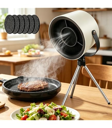 Amazon | 卓上換気扇 コードレス 焼肉煙吸引機 ミニ USB式 低騒音 360